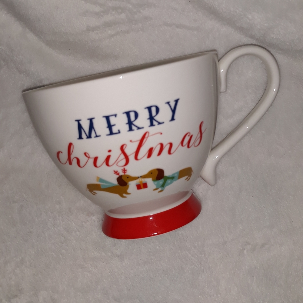 Merry Christmas DACHSHUND mug from Cooksmart England Fine China